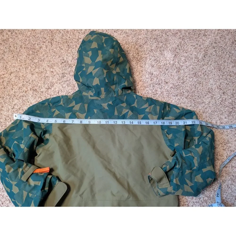 Kathmandu Boys ngx2 Waterproof Hooded Ski Jacket Green Orange Coat Size 8YRS